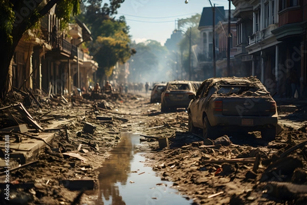 Obraz The day after the flood - AI technology
