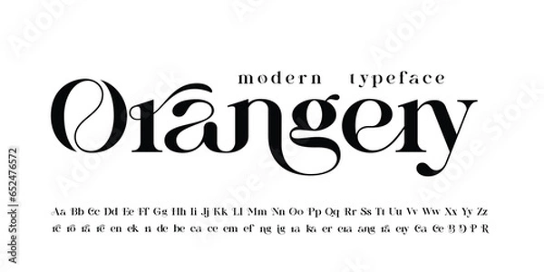 Obraz Luxury Serif Font in modern style, this typeface can be used for logos