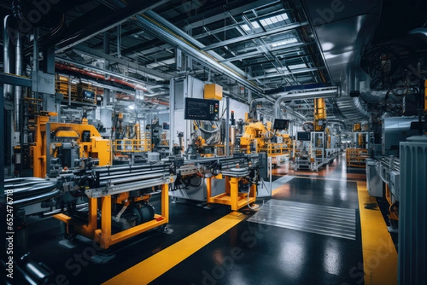 Obraz Machinery and production lines within a modern manufacturing facility
