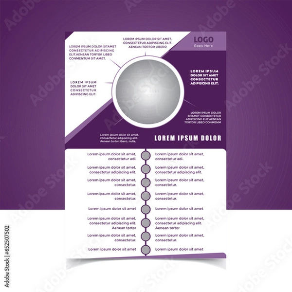 Fototapeta Infographic flyer design vector template