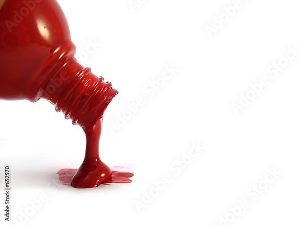 Obraz spilling nail polish