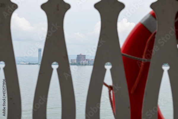 Obraz フェリーから見る琵琶湖