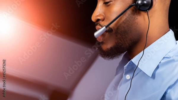 Obraz Customer Service Representative Wearing Headset