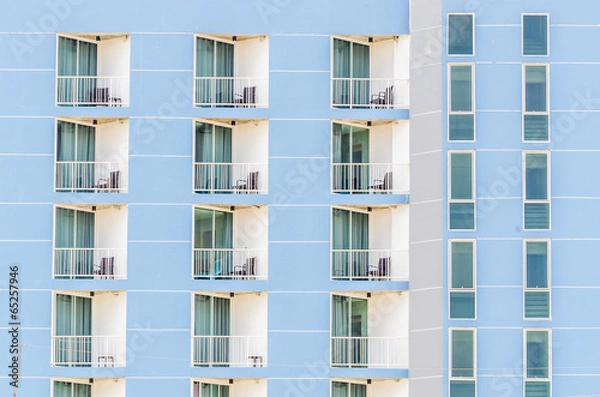 Fototapeta Windows office building background