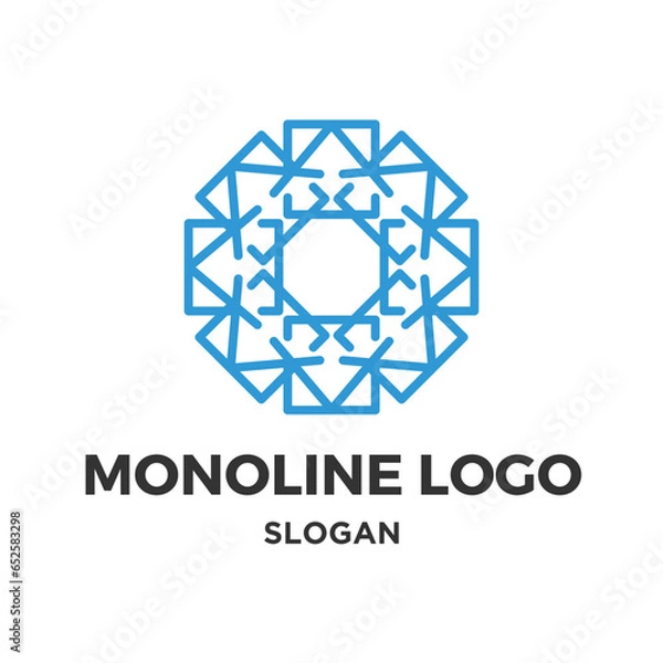 Fototapeta Monoline logo vector design
