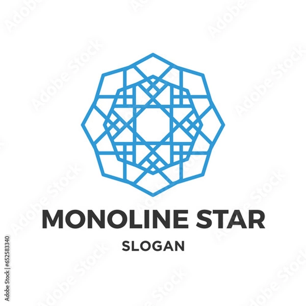 Fototapeta Vector monoline star logo design