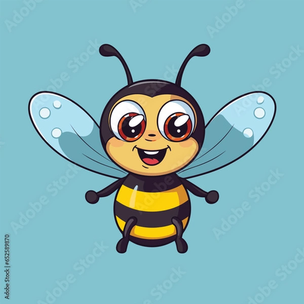 Obraz vector cute bee cartoon vector icon illustration