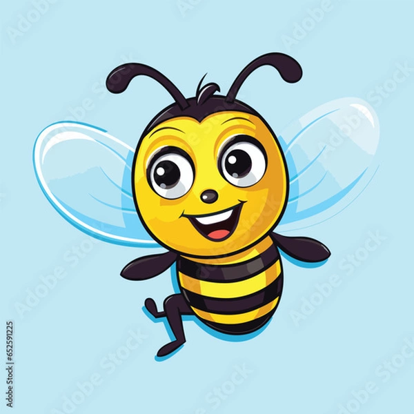 Obraz vector cute bee cartoon vector icon illustration
