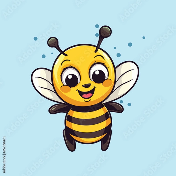 Obraz vector cute bee cartoon vector icon illustration