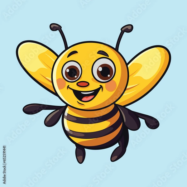 Obraz vector cute bee cartoon vector icon illustration