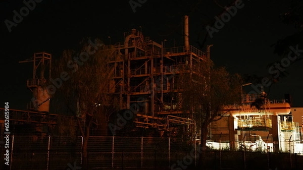 Fototapeta 工場夜景
