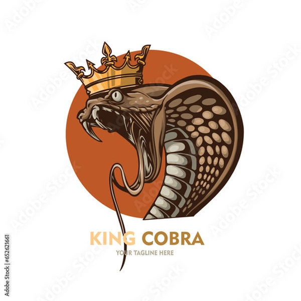 Obraz cobra mascot snake logo design