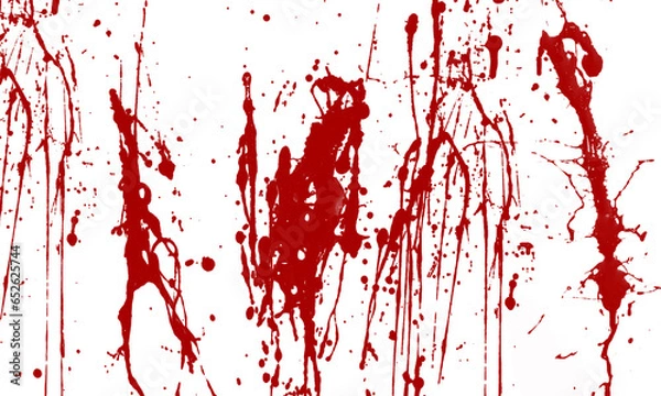 Obraz blood splatter on transparent background