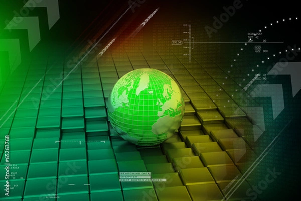 Fototapeta Earth in abstract background
