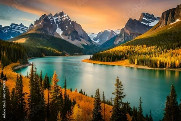 Obraz lake in the mountains