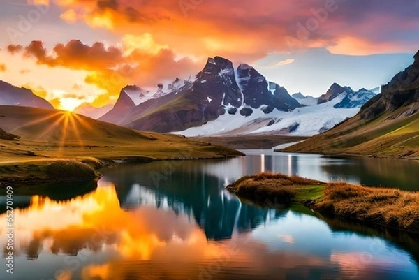 Obraz lake in the mountains