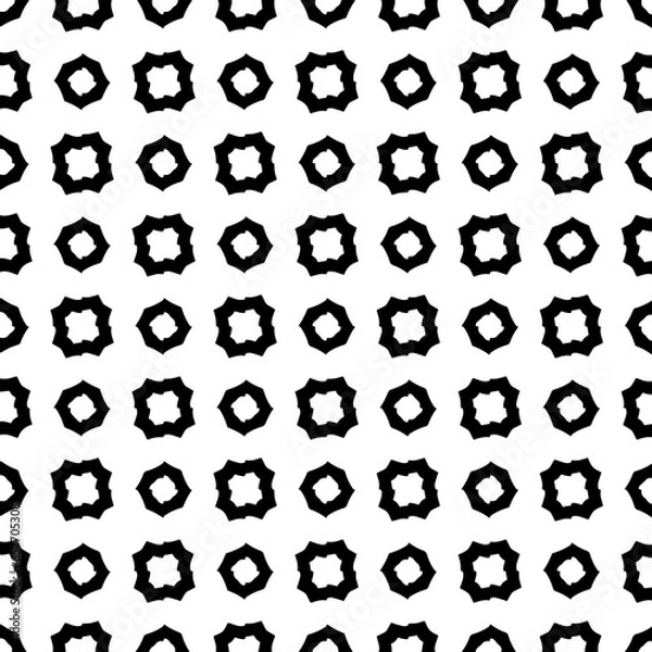 Obraz White background with black pattern. Seamless texture for fashion, textile design,  on wall paper, wrapping paper, fabrics and home decor. Simple repeat pattern.