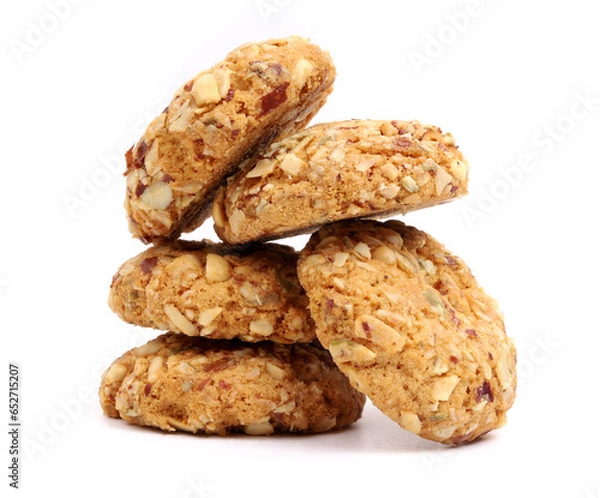 Fototapeta nut cookies on the white background, new angles