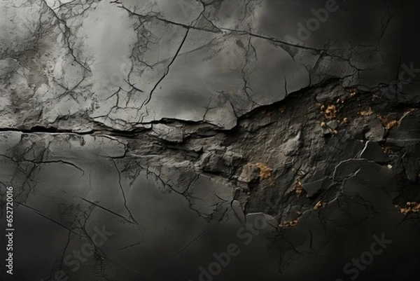 Obraz Smooth dark grey concrete texture top view