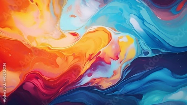 Fototapeta Abstract Fluid Paint Texture Generated by AI