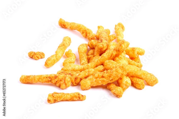 Obraz its snacks time, chips, kurkure on white background