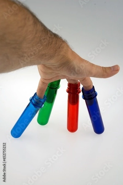 Fototapeta plastic bottle with hand