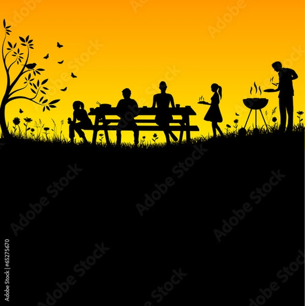 Obraz Grillsession Vektor