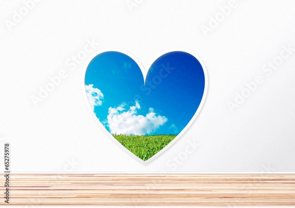 Obraz heart  愛　ドア　窓