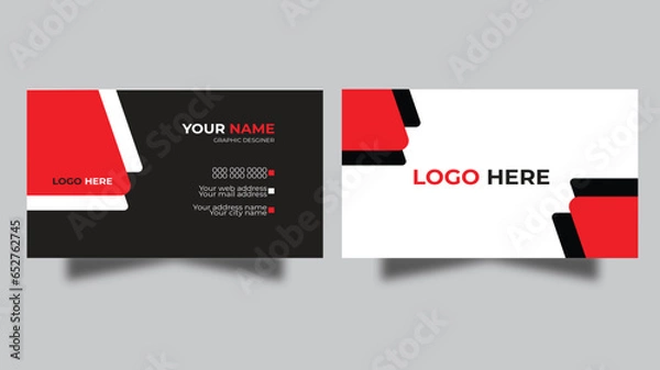 Fototapeta Business card for business and personal use. Vector illustration design. 