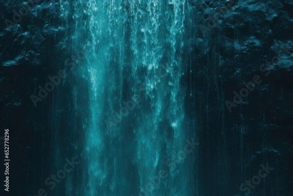 Obraz Blue and Teal Waterfall Minimalism in a negative artistic space. Visual abstract metaphor. Geometric shapes with gradients.