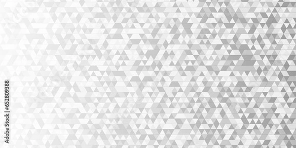 Fototapeta Abstract gray and white small square geomatrics triangle background. Abstract geometric pattern gray and white Polygon Mosaic triangle Background, business and corporate background.