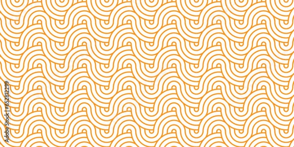 Fototapeta Abstract Pattern with wave lines brown sprial white scripts background. seamless scripts geomatics overloping create retro line backdrop pattern background. Overlapping Pattern with Transform Effect.