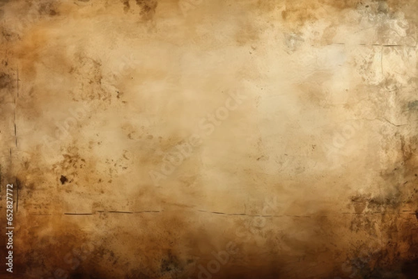 Fototapeta Aged texture of old vintage brown paper, can be use as abstract background, wallpaper, webpage, copy space for text. High quality photo