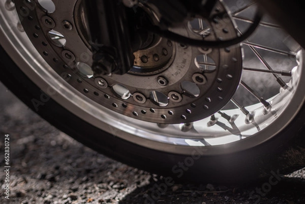 Obraz バイクのディスクブレーキ