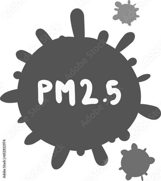 Obraz PM2.5 small dust. Air pollution. Particulate Matter