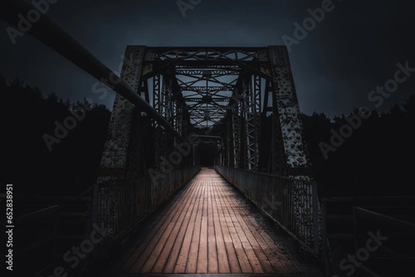 Obraz Moody bridge over the river