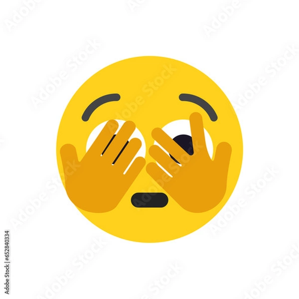 Obraz Embarrassed Face - Emoticon