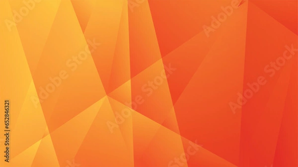 Fototapeta Red and yellow gradient polygon abstract background