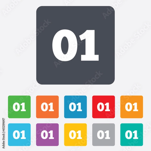 Fototapeta First step sign. Loading process symbol.