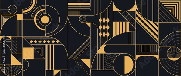 Fototapeta Luxury golden geometric background