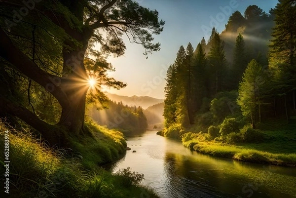 Obraz waterfall in the forest