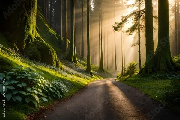 Obraz road in the forest