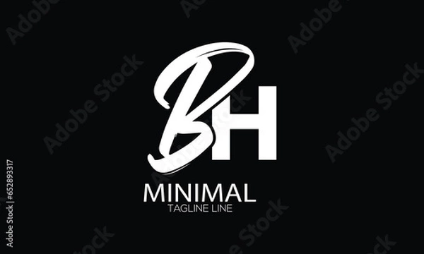 Obraz letter icon BH vector