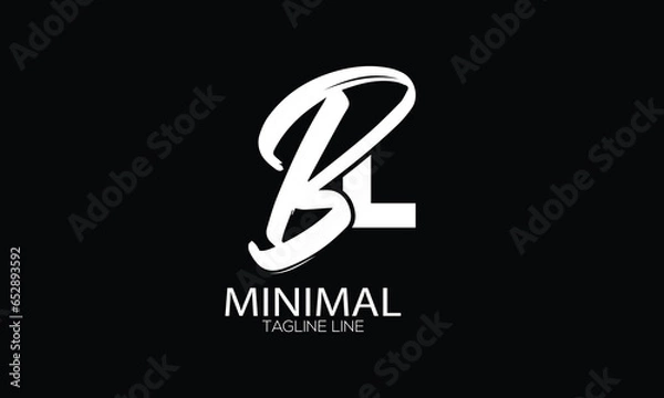 Obraz letter icon BL vector