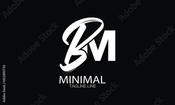 Obraz letter icon BM vector