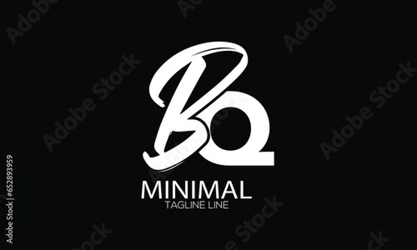 Obraz letter icon BQ vector