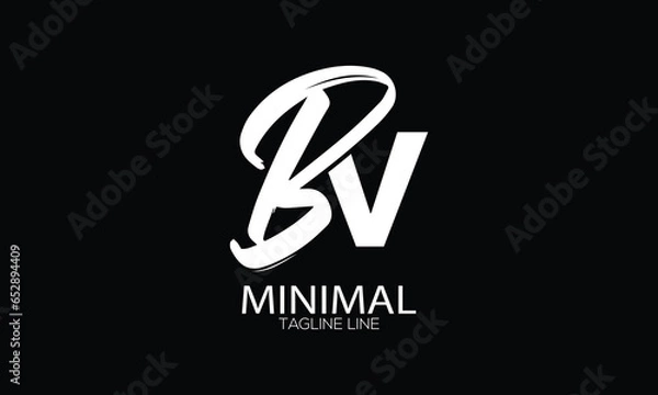 Obraz letter icon BV vector