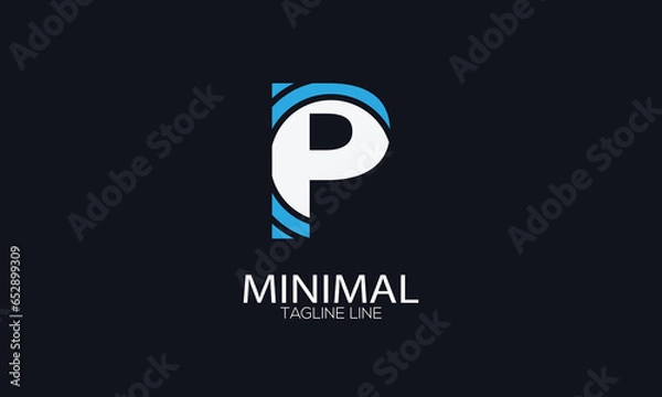 Obraz letter icon P vector