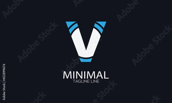 Obraz letter icon V vector