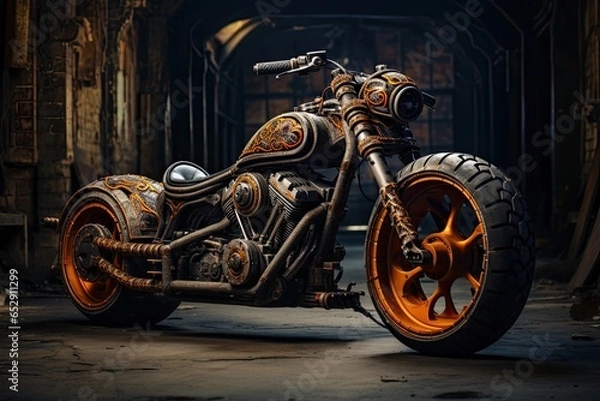 Obraz Motorcycle in garage